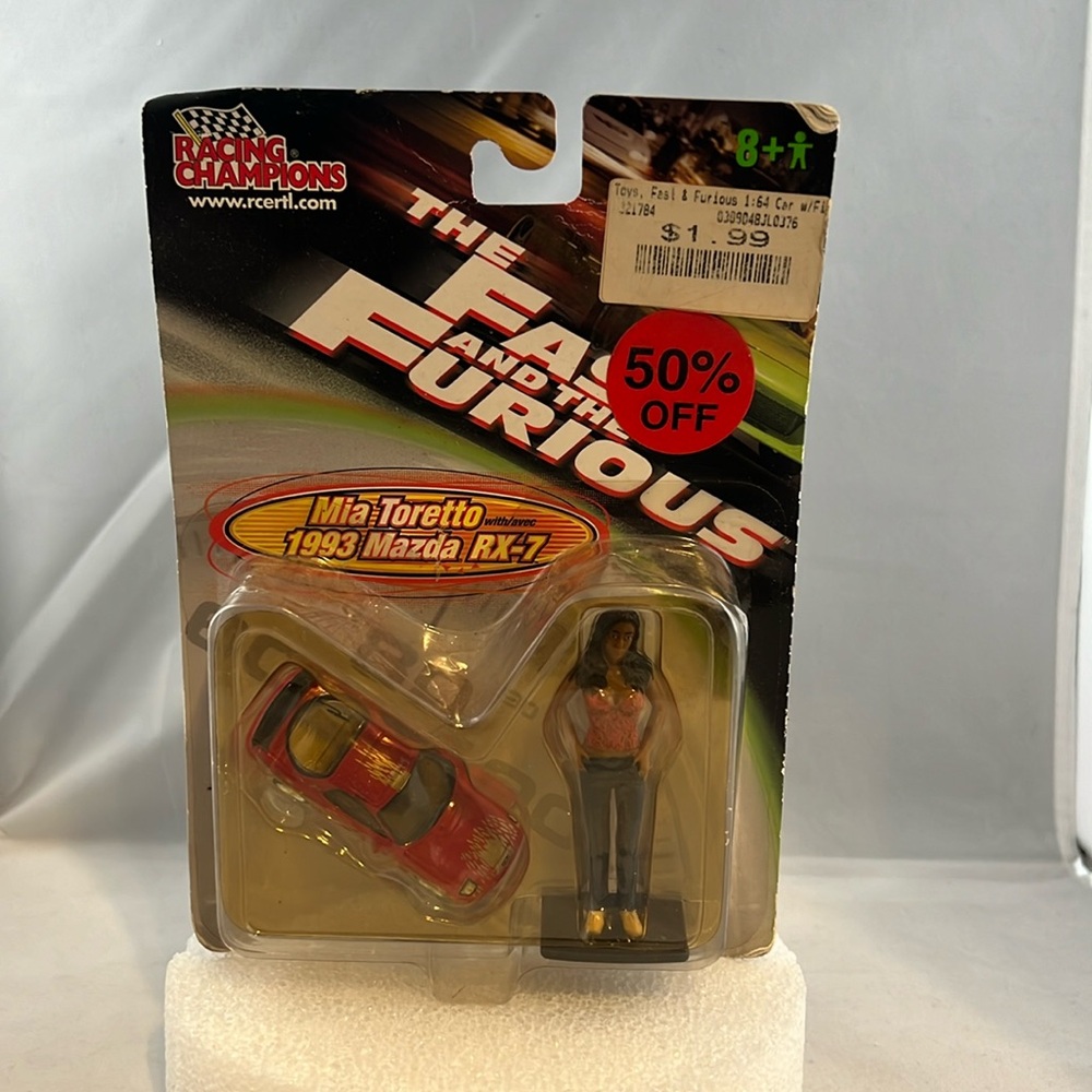 Racing Champions MIA Toretto with Mazda RX-7 Rare Find for Fast And Furious 1:64